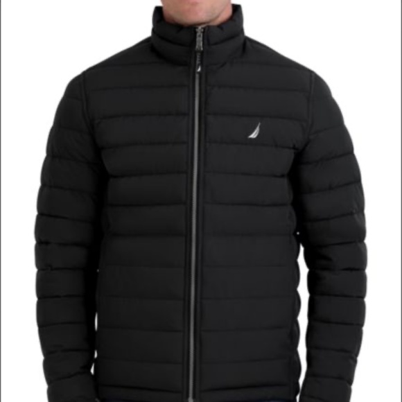 Nautica ~Men Quilted Puffer Jacket~ Water Resistant~ Size 2XL Black - Picture 3 of 10
